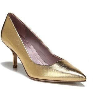 Diane Von Furstenberg Gold Pointed Heels